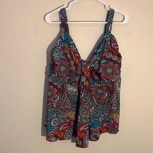 Colorful tankini top